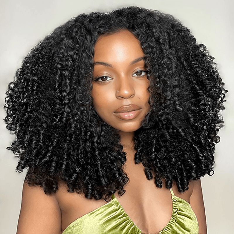 Flash Sale No Code: 300% Density Burmese Curly  13x6 HD Transparent Lace Frontal Wigs