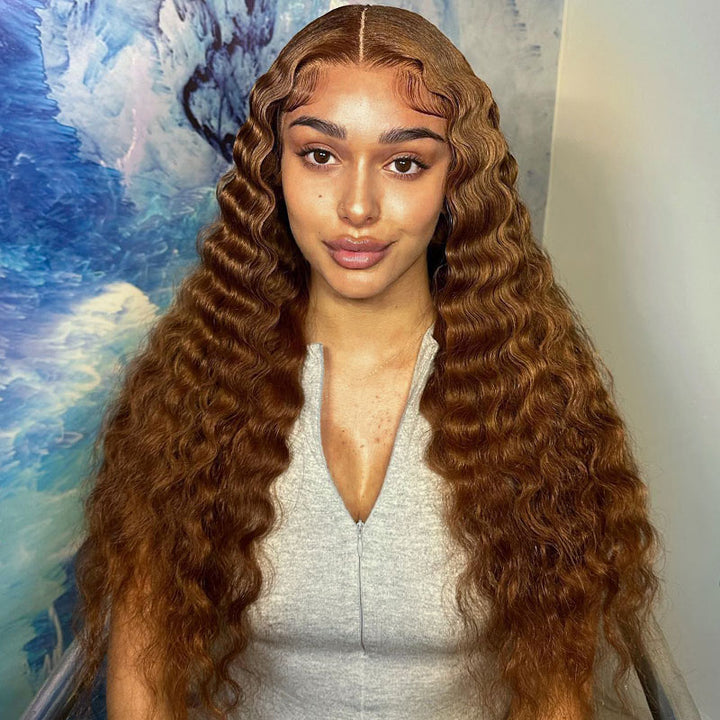 [Upgrade Strap] Pull To Go 5x5/13x4 Transparent Lace Frontal Wig Chocolate Brown#4  Loose Deep Wave Wig Pre Plucked Hairline Best Human Hair Wig