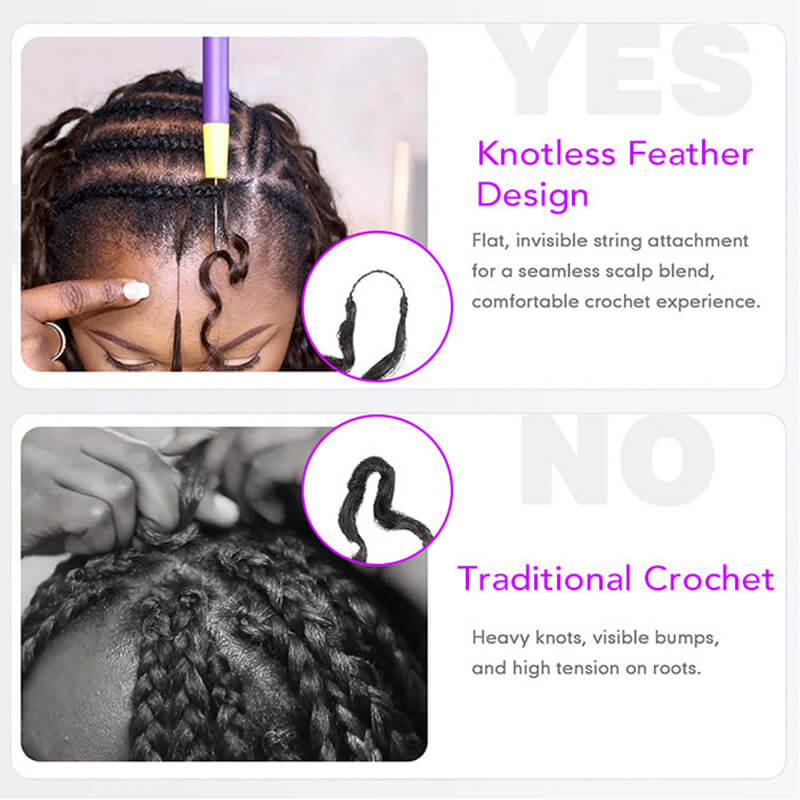 RhisoHair T1B/30 Ombre Copper Brown Crochet Hair Burmese Curly/Pixie Curly Machine Made Feather Human Hair Extension