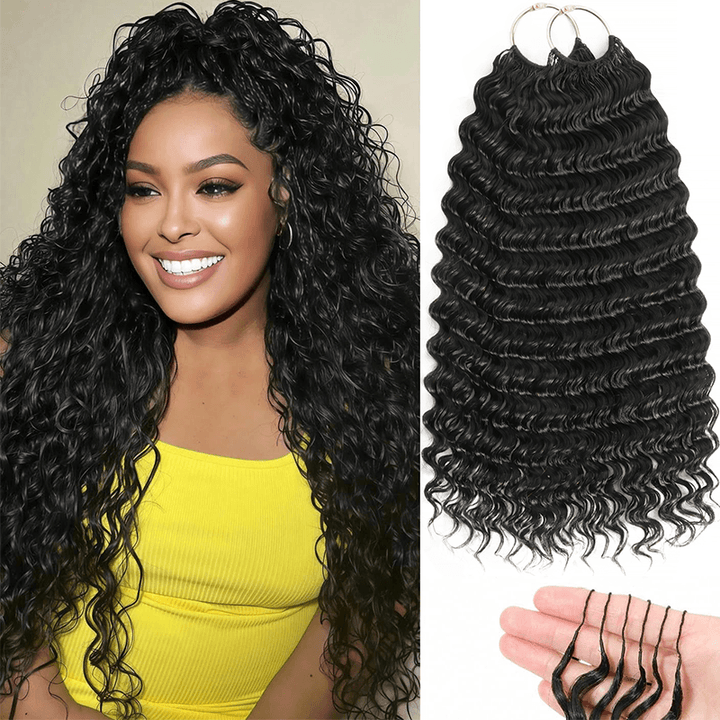 4Packs Crochet Hair Deal-Multiple Colors & Textures Available Feather Crochet Human Hair Extensions