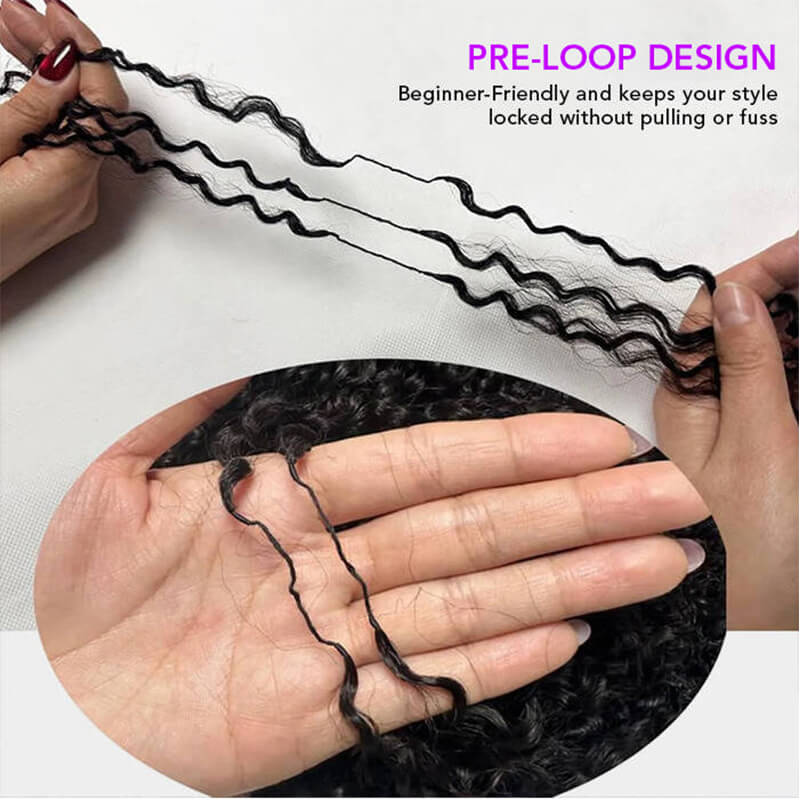 RhisoHair Multiple Colors Available Body Wave Feather Crochet Human Hair Extensions for Braiding