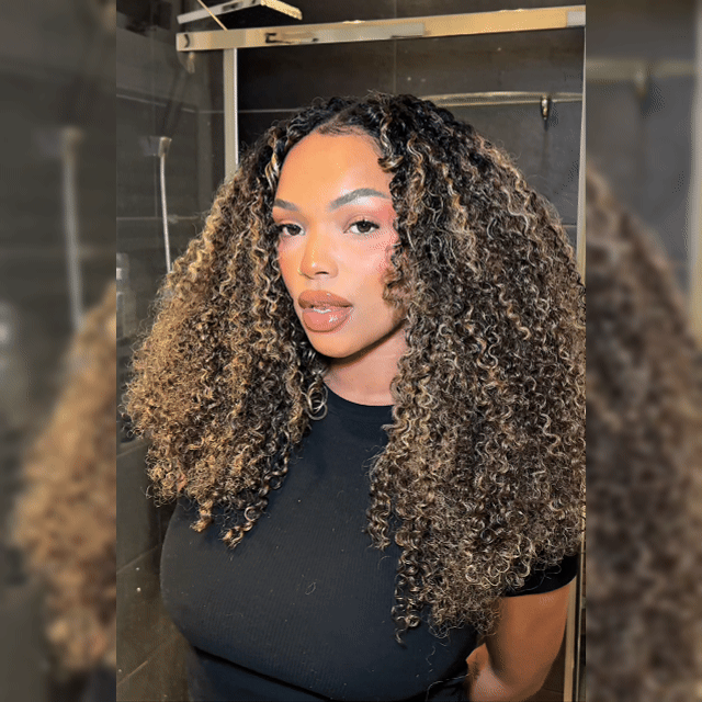 Ash Blonde Piano Highlight Pixie Curly