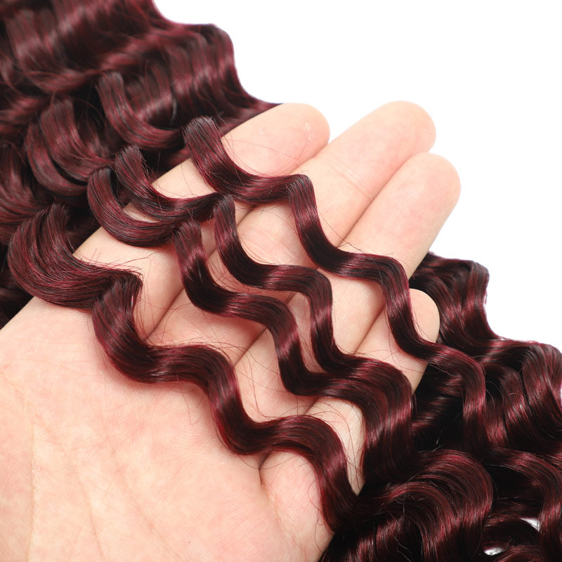 Honey Hlonde #27 Color Bulk Human Hair For Braiding Curly Hair Bundles No Weft Deep Curly Wave Braiding Hair for Boho Braids (Copy)
