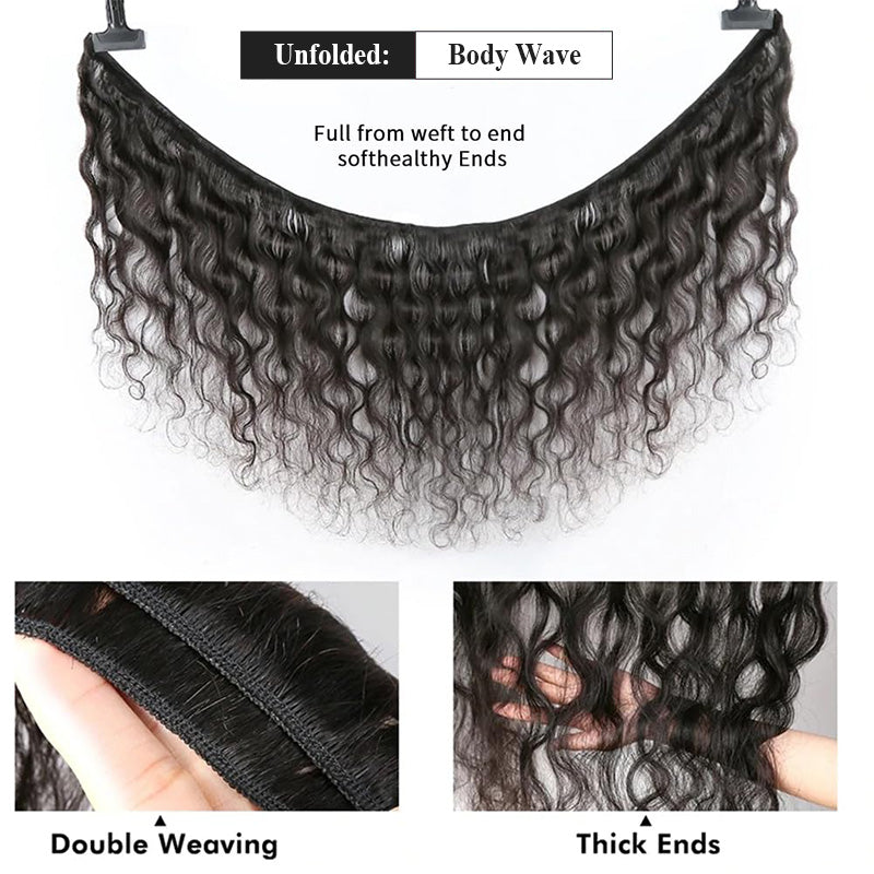 Brazilian Body Wave Human Hair 100% Unprocessed Brazilian Virgin Human Hair Weave 3Bundles Body Wave Hair Extensions
