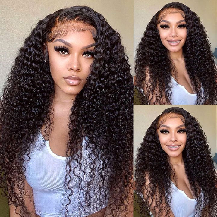 Jerry Curly Human Hair Half Wigs For Black Women 3 In 1 Seamless Flip Over Wear Go Beginner Friendly-Rhisohair