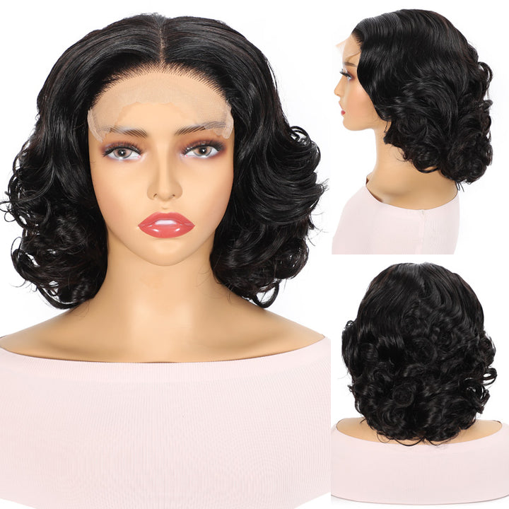 Loose-Bouncy-Wave-Short-Bob-Wigs-5x5-HD-Lace-Closure-Egg-Curl-Wig