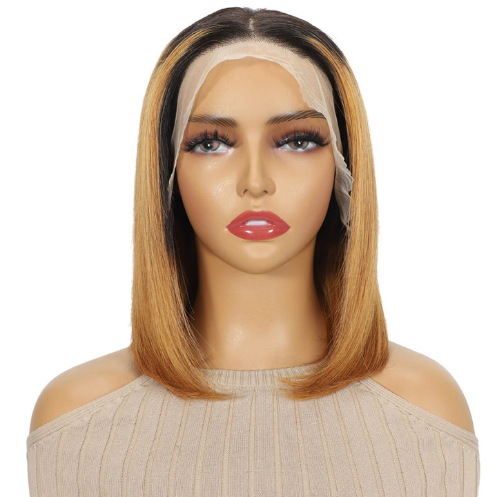 Ombre-Brown-T1b30-Short-Bob-Wig---Human-Hair--rhisohair