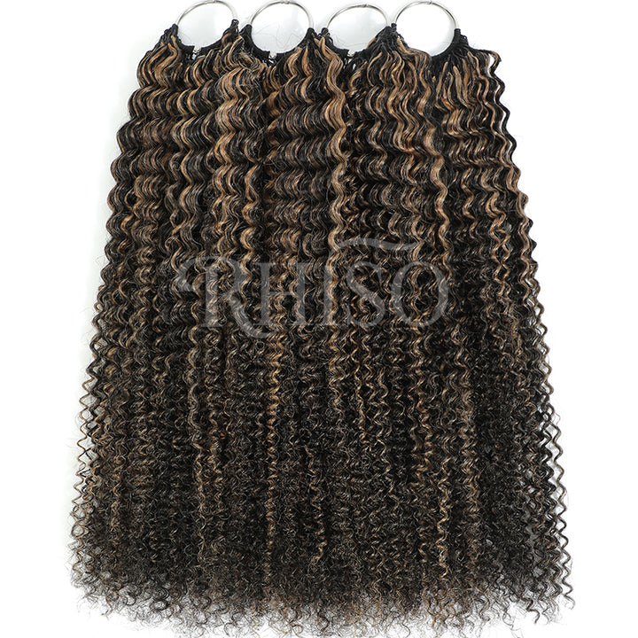 Miracle Konts Kinky Curly Crochet Human Hair P1B/27 Highlight Color Feather Human Hair Extension For Black Woman