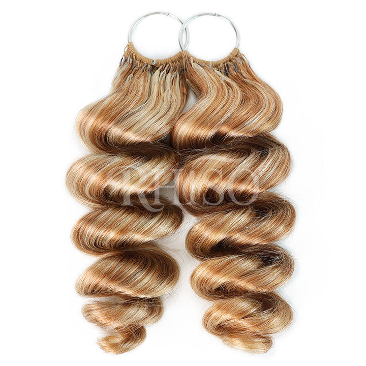 Mix Blonde P27/613 Highlight Color Loose Wave Crochet Human Hair Miracle Konts Feather Human Hair Extension