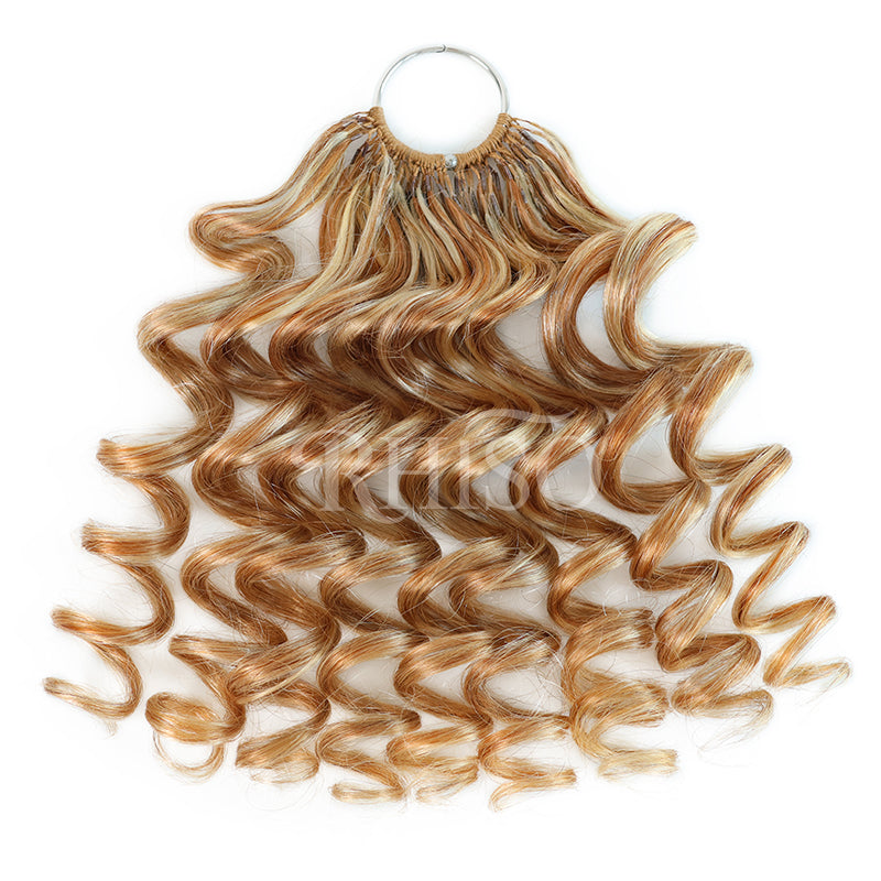 Mix Blonde P27/613 Highlight Color Loose Wave Crochet Human Hair Miracle Konts Feather Human Hair Extension