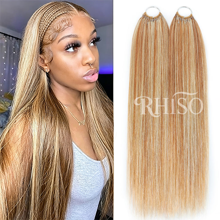 Mix Blonde P27/613 Highlight Color Straight Crochet Human Hair Miracle Konts Feather Human Hair Extension
