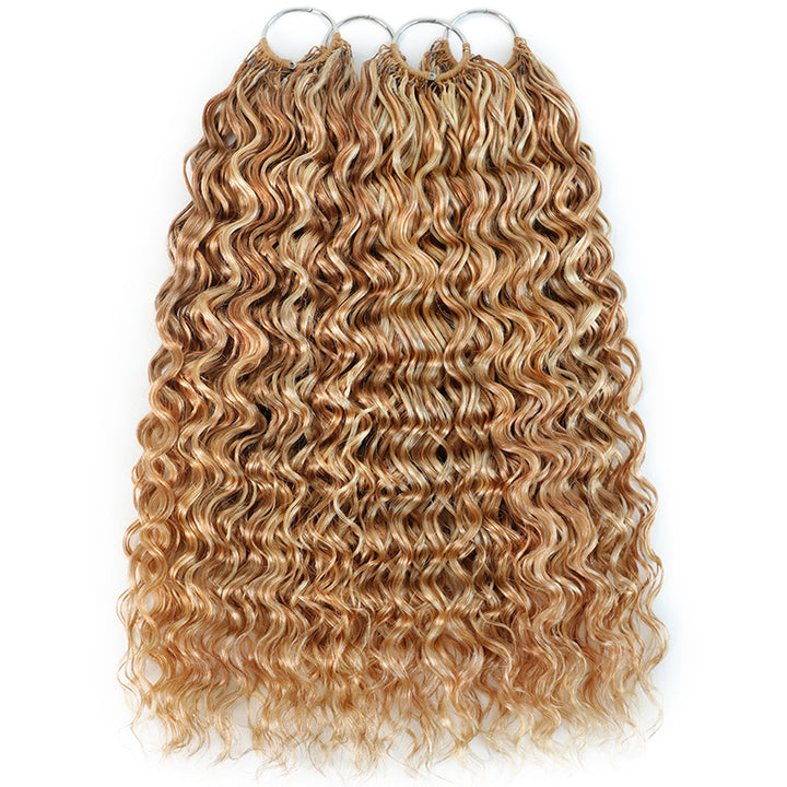 Mix Blonde P27/613 Highlight Color Water Wave Crochet Human Hair Pre-Separated Miracle Konts Feather Human Hair Extension