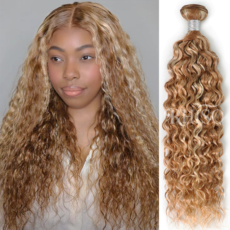RHISO P27/613 Blonde Highlight Water Wave Human Hair Bundles