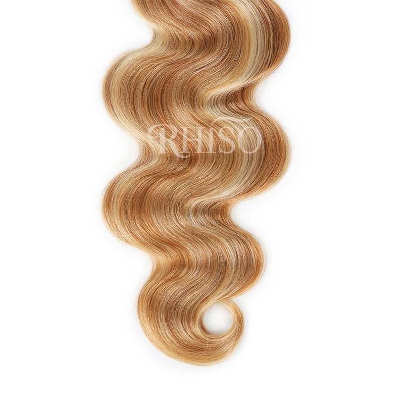 RHISO P27/613 Blonde Highlight Body Wave Human Hair Bundles 100% Brazilian Virgin Remy Hair Extensions