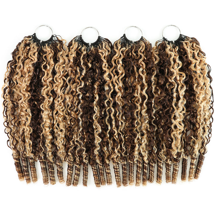 New In P4/27 Highlight Burmese Curly Feather Crochet Human Hair for Miracle Knots