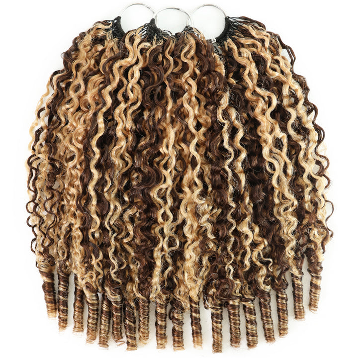 New In P4/27 Highlight Burmese Curly Feather Crochet Human Hair for Miracle Knots