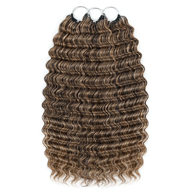 P4/27 Ash Blonde Highlight Deep Wave Crochet Hair