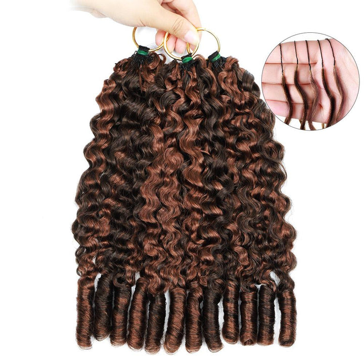 New In P4/30 Highlight Burmese Curly Feather Crochet Human Hair for Boho Braids