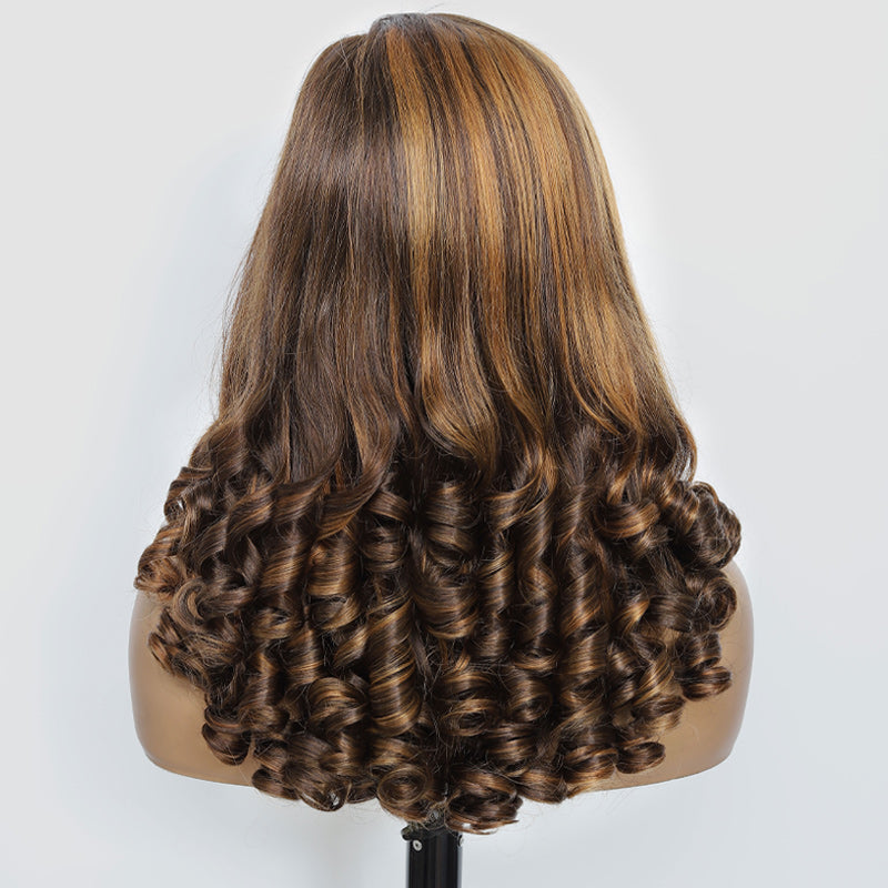 Pre-Cut-Honey-Blonde-Highlight-Wig-5x5-Wear-and-Go-Glueless-Wig-Baba-Curl-wigrhisohair