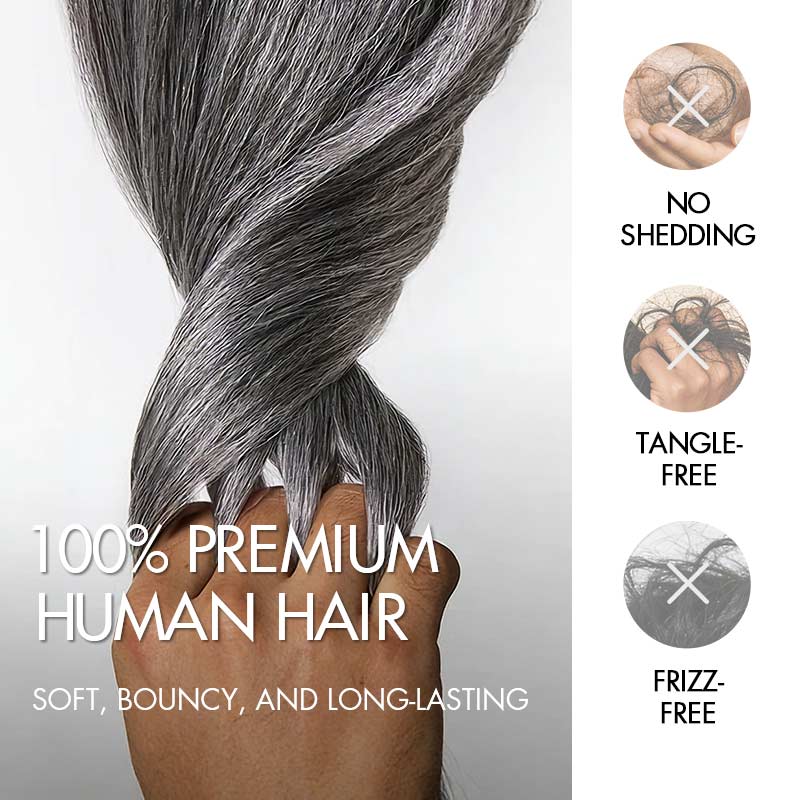 RHISO New In Salt & Pepper Burmese Curly Crochet Hair Miracle Konts Feather Human Hair Extension for Boho Braids