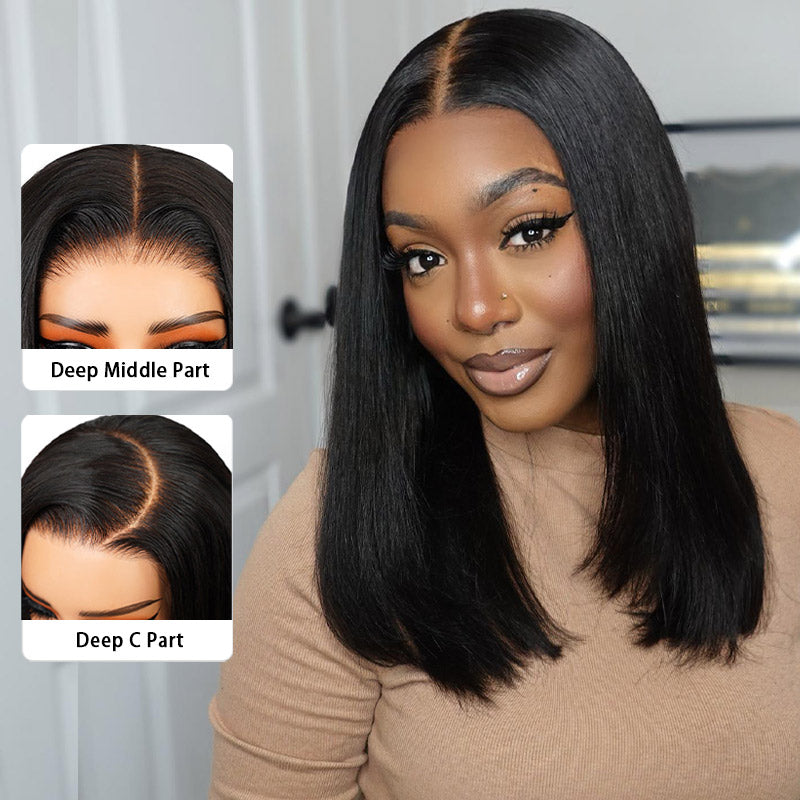 Short-Bob-Wig-13x6-HD-Transparent-Lace-Frontal-Wig-Brazilian-Virgin-Human-Hair-Straight-Bob-Lace-Front-Wigs-For-Black-Women-Rhisohair