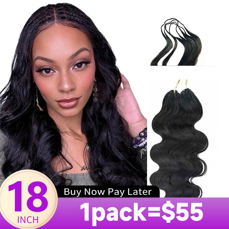Flash Sale No Code:Body Wave Crochet Hair Natural Black Machine Made Miracle Knots Feather Human Hair Extension
