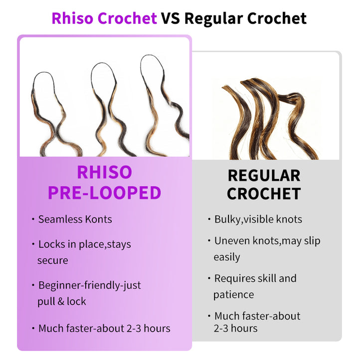 P1B/27 Highlight Color Deep Wave Crochet Human Hair Pre-Separated Miracle Konts Feather Human Hair Extension