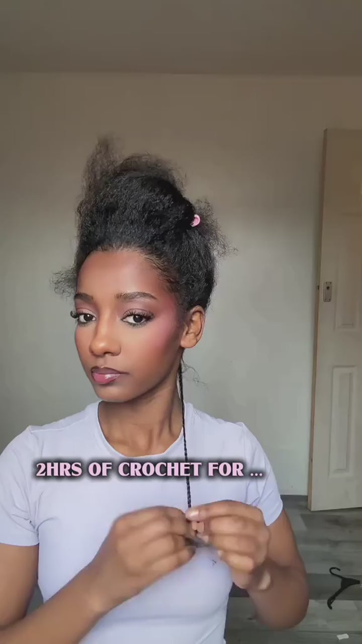 RhisoHair Soft Natural Black Jerry Curly/Deep Wave/Burmese Curly Feather Crochet Braid Human Hair Extensions