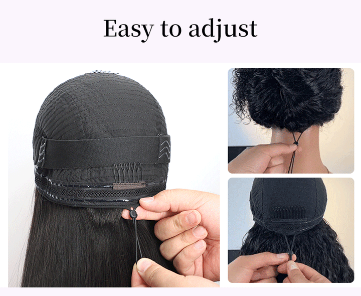 RhisoHair Mix Brown P4/27/613 Highlight Body Wave Wig 5x5 Pull To Go Glueless Human Hair Wig With Invisible Adjustable Drawstring 300% Density