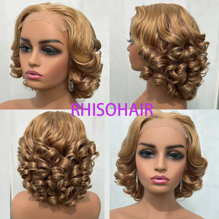 Baba Curl Bob Wig 5x5 HD Lace Closure Egg Curl Wig 100% Human Hair Salon-Quality Luxurious
