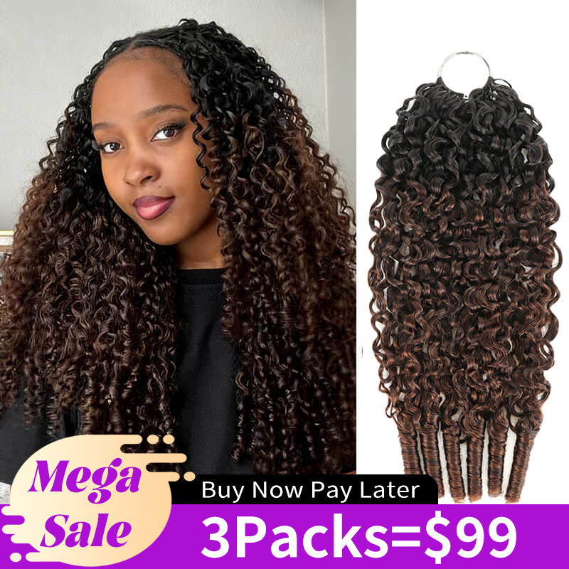 RhisoHair Multiple Colors Available Burmese Curly Feather Crochet Human Hair Extensions for Braiding