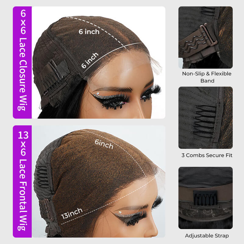 Dark Root Big Bouncy Curl Ginger Copper Skunk Stripe Highlight Human Hair Wig 6x6/13x6 Transparent Lace Frontal Wig 300% Density