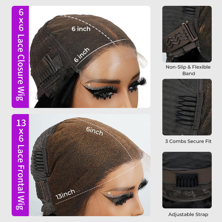 Dark Root Big Bouncy Curl Ginger Copper Skunk Stripe Highlight Human Hair Wig 6x6/13x6 Transparent Lace Frontal Wig 300% Density